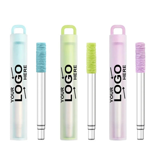 Stainless Steel Folding Straw Set