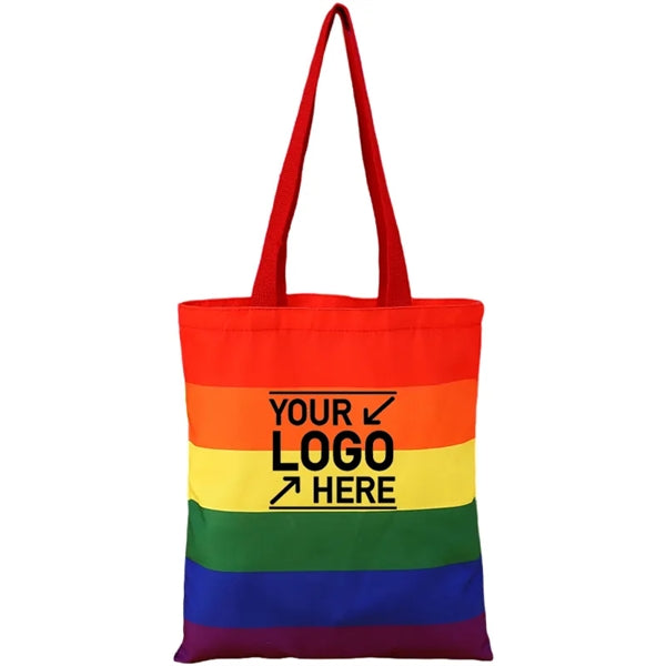 Rainbow Canvas Tote Bag