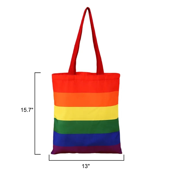 Rainbow Canvas Tote Bag