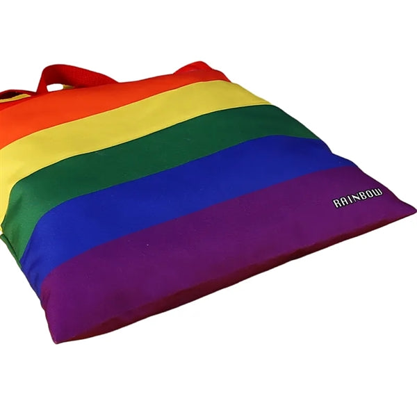 Rainbow Canvas Tote Bag