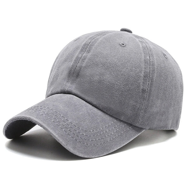 Summer Vintage 100% Cotton Washed Baseball Cap Adjustable