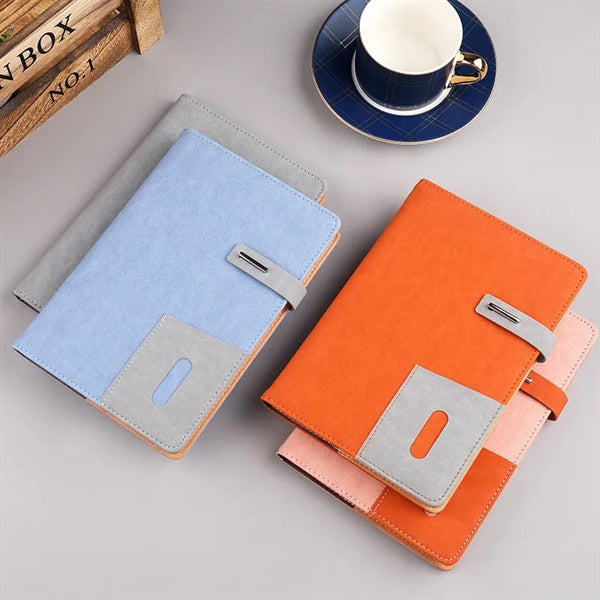 A5 Size Vegan Leather Lined Diary Notebook With Card Holder