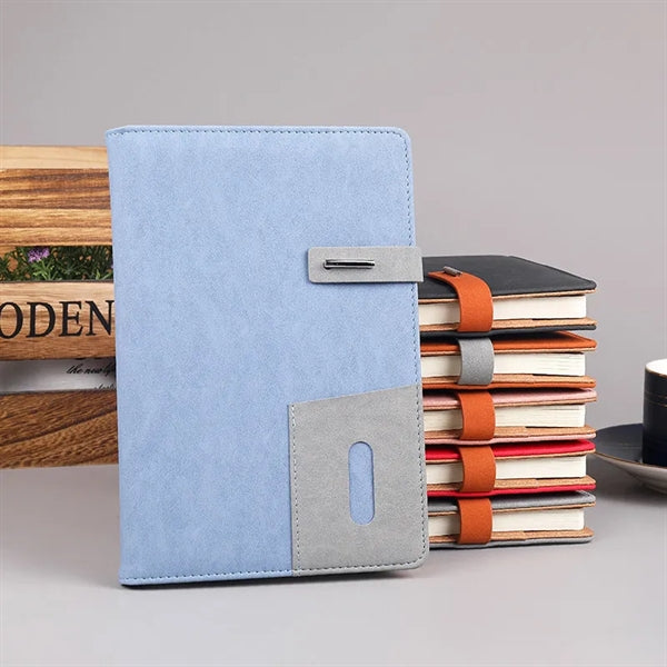 A5 Size Vegan Leather Lined Diary Notebook With Card Holder