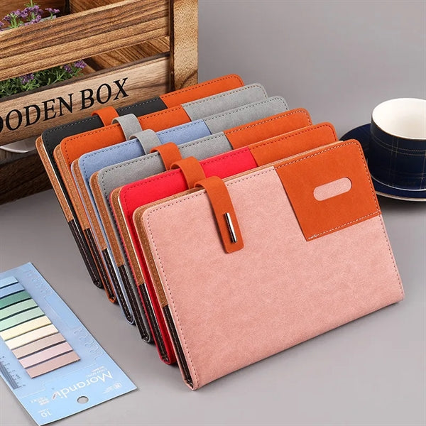 A5 Size Vegan Leather Lined Diary Notebook With Card Holder