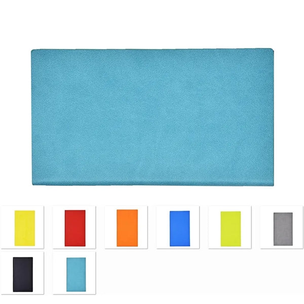 A6 Size Vegan Leather Notebook With Rainbow Edge Lined Pages