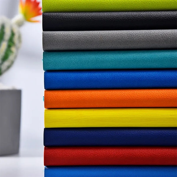 A6 Size Vegan Leather Notebook With Rainbow Edge Lined Pages