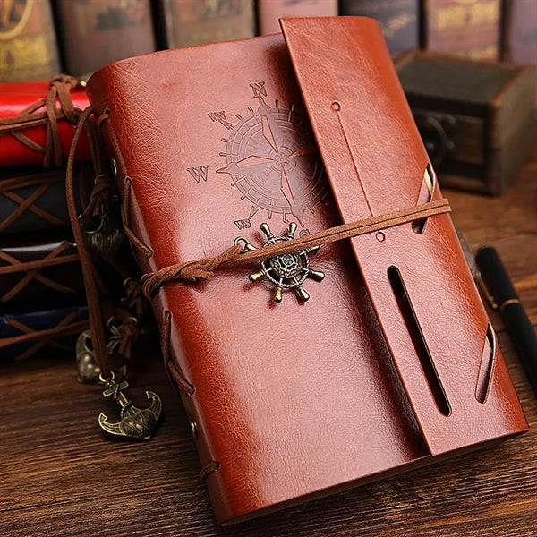 A7 Size Retro Pirate Loose Leaf Refillable Steno Notebook