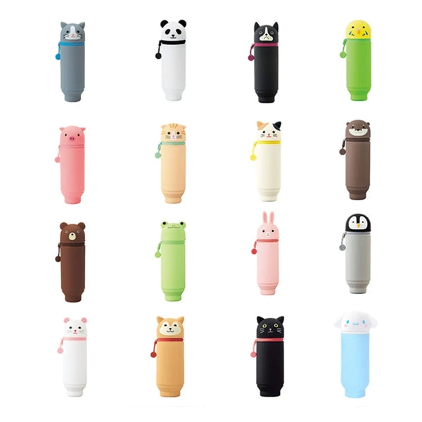 Stand Up Animals Silicone Pencil Case