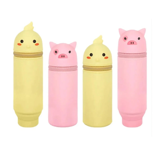 Stand Up Animals Silicone Pencil Case
