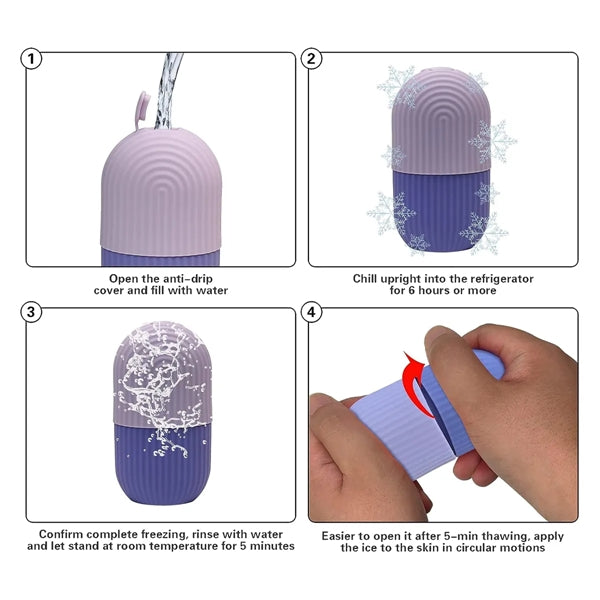 SiliconeIce Ice Face Roller Facial Massage