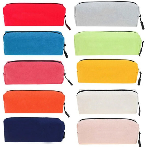 Large Colorful Canvas Pen Case