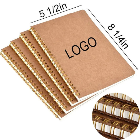 A5 Golden Coil Kraft Paper Notebook