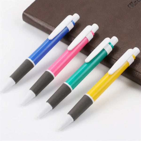 STEPABC Wide Body Plastic Grip Click Action Ballpoint Pen