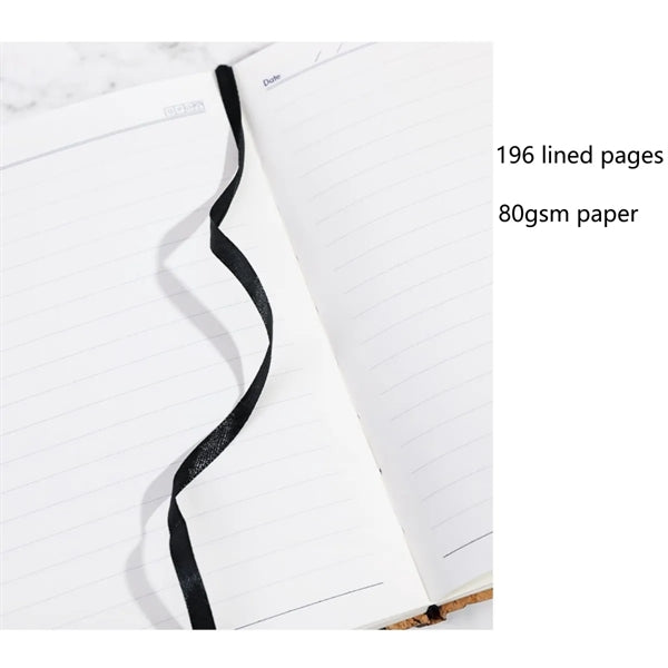 A5 Lined Cork Journal Notebook with Pen Loop