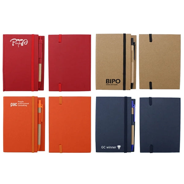 PET elastic rope with pen combination note book