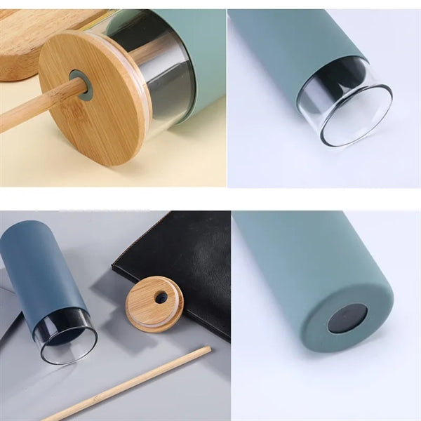 20oz Silicone Sleeve Glass Tumbler