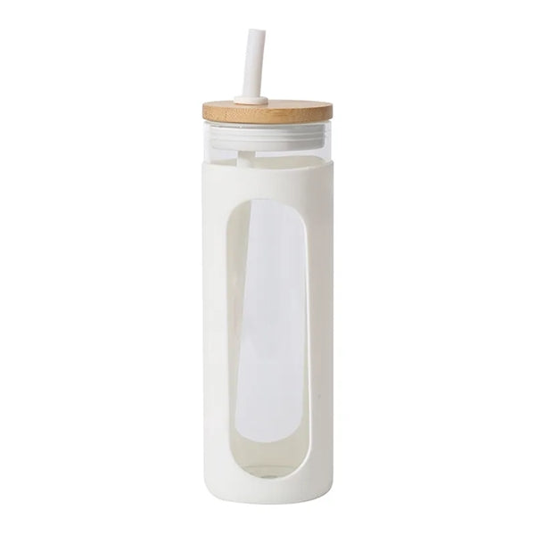 20oz Sleeve Glass Tumble with Straw and Lid