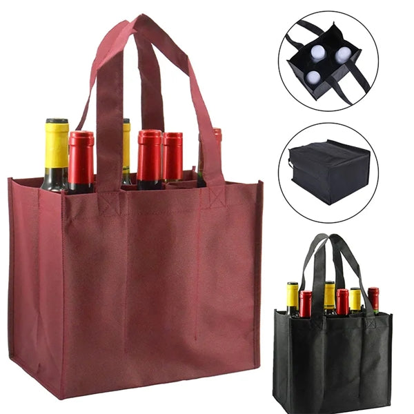 Non Woven 6 Bottle Wine Tote