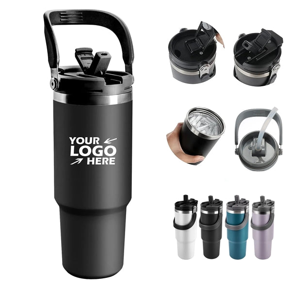 Insulated Tumbler With Flip Top Spout 30oz