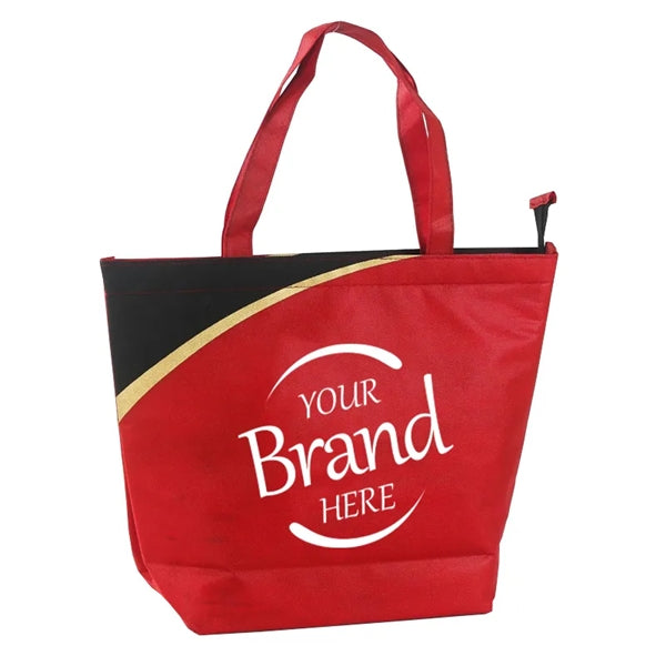 Non-Woven Insulated Lunch Zipper Tote Bag