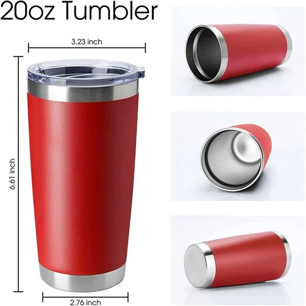 20oz Tumbler with Lid and Straw