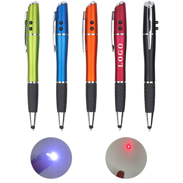 Red Laser Stylus Pen With Flashlight