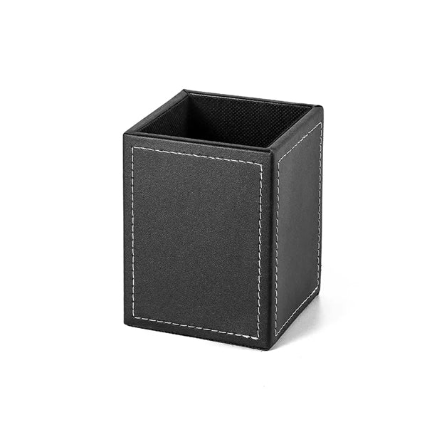 PU Leather Square Pen And Pencil Holder