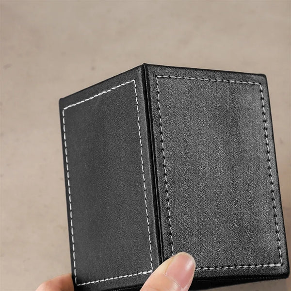 PU Leather Square Pen And Pencil Holder
