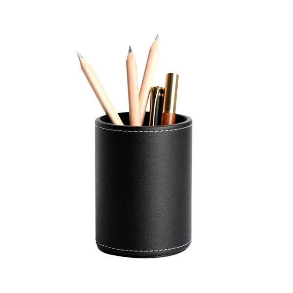 Round Leather Pen Holder