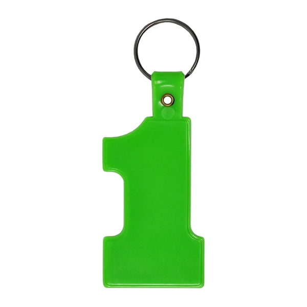 Soft Plastic #1 Shaped Key Tag