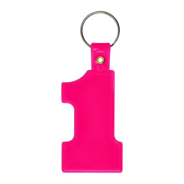 Soft Plastic #1 Shaped Key Tag