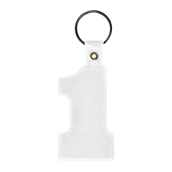 Soft Plastic #1 Shaped Key Tag