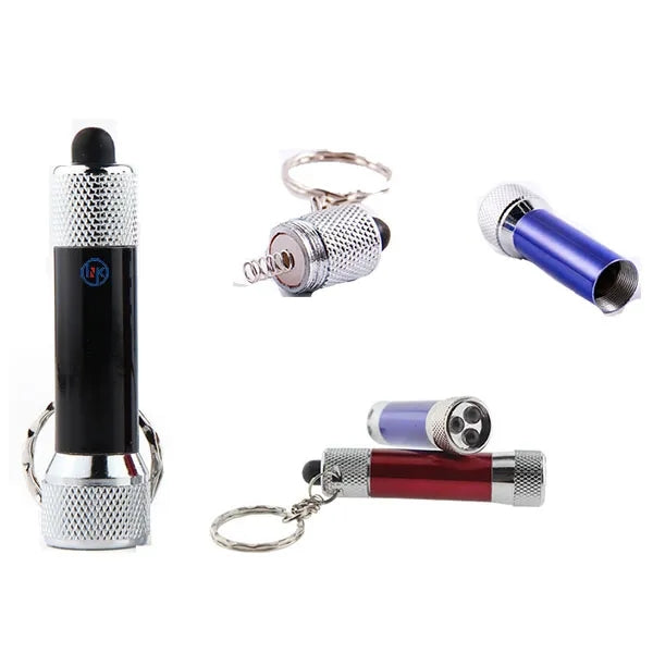 LED Metal Flashlight with Swivel Keychain