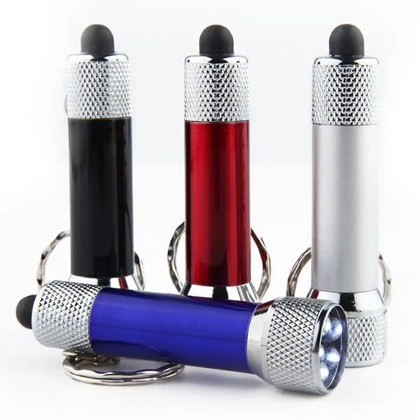 LED Metal Flashlight with Swivel Keychain