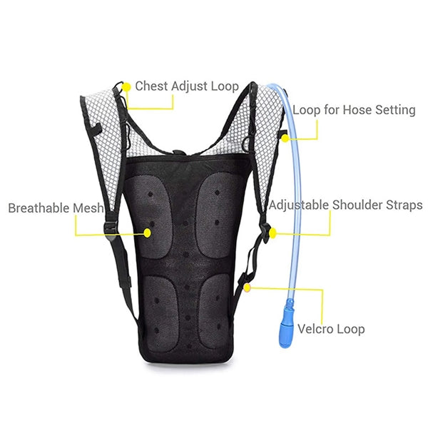 Hydration Backpack w/ 2L Water Bladde