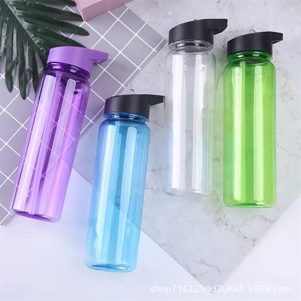 24 oz Bottles with Flip Straw Lid