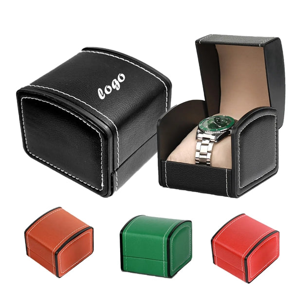 PU Leather Curved Watch Case