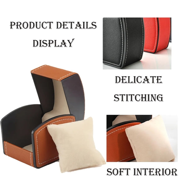 PU Leather Curved Watch Case