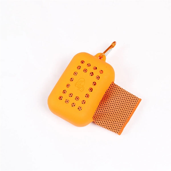 Square Silica Gel Shell Portable Yoga Cooling Towel