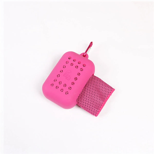 Square Silica Gel Shell Portable Yoga Cooling Towel