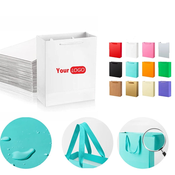 Gift Packaging Thickened White Card Coated Paper Bags