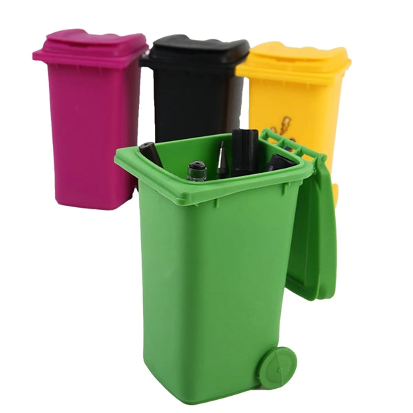 Mini Curbside Garbage Trash Bin Pen Holder Plastic