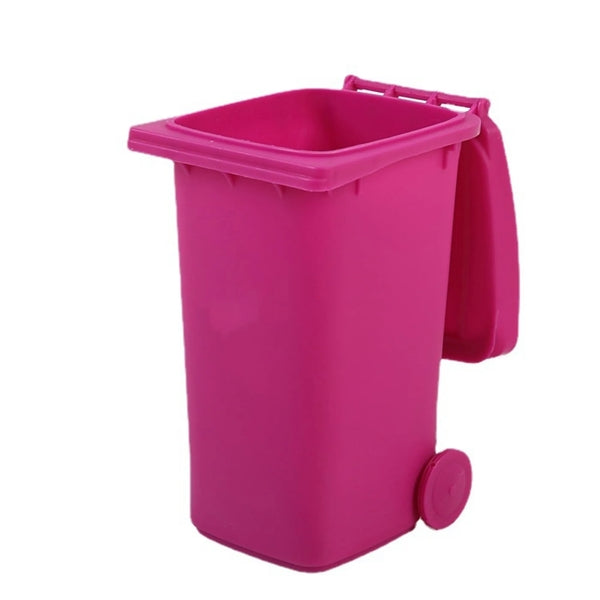 Mini Curbside Garbage Trash Bin Pen Holder Plastic