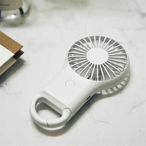 Portable Rechargeable Handheld Mini Fan with Carabiner