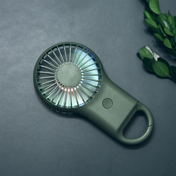 Portable Rechargeable Handheld Mini Fan with Carabiner