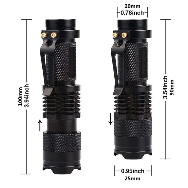 UV Flashlight 365nm Portable Ultraviolet Torch Detector