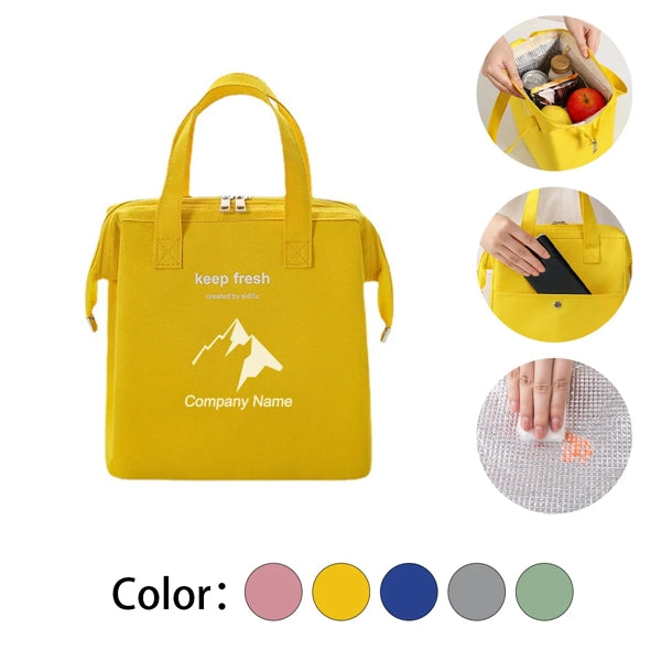 Large Capacity Handheld Insulated Bento Bag