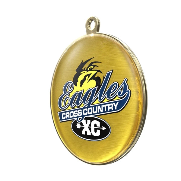 1 1/2" Express Brass Medal in Gold