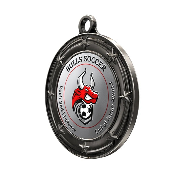 3" Express Vibraprint Star Border Insert Medal