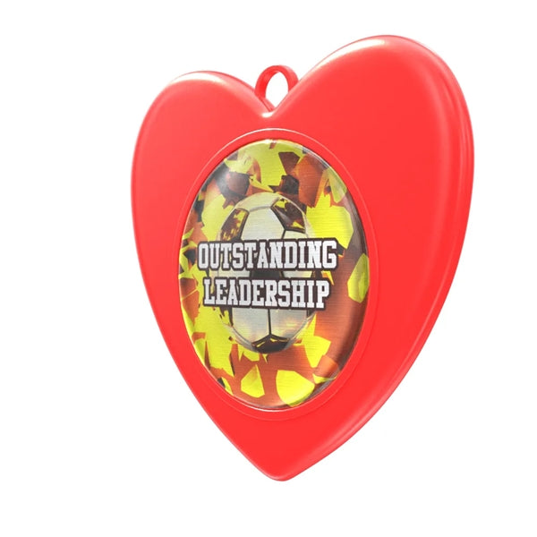 3" Express Vibraprint Heart Shaped Insert Medal